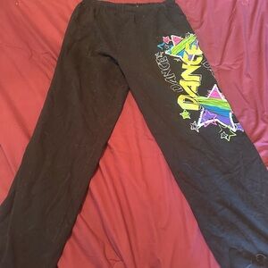 Black Dance Graphic Sweatpants